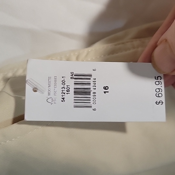 GAP  Downtown Khaki Women's Cream 16 NEW One of‎ a kind Khaki Pants - Picture 2 of 8